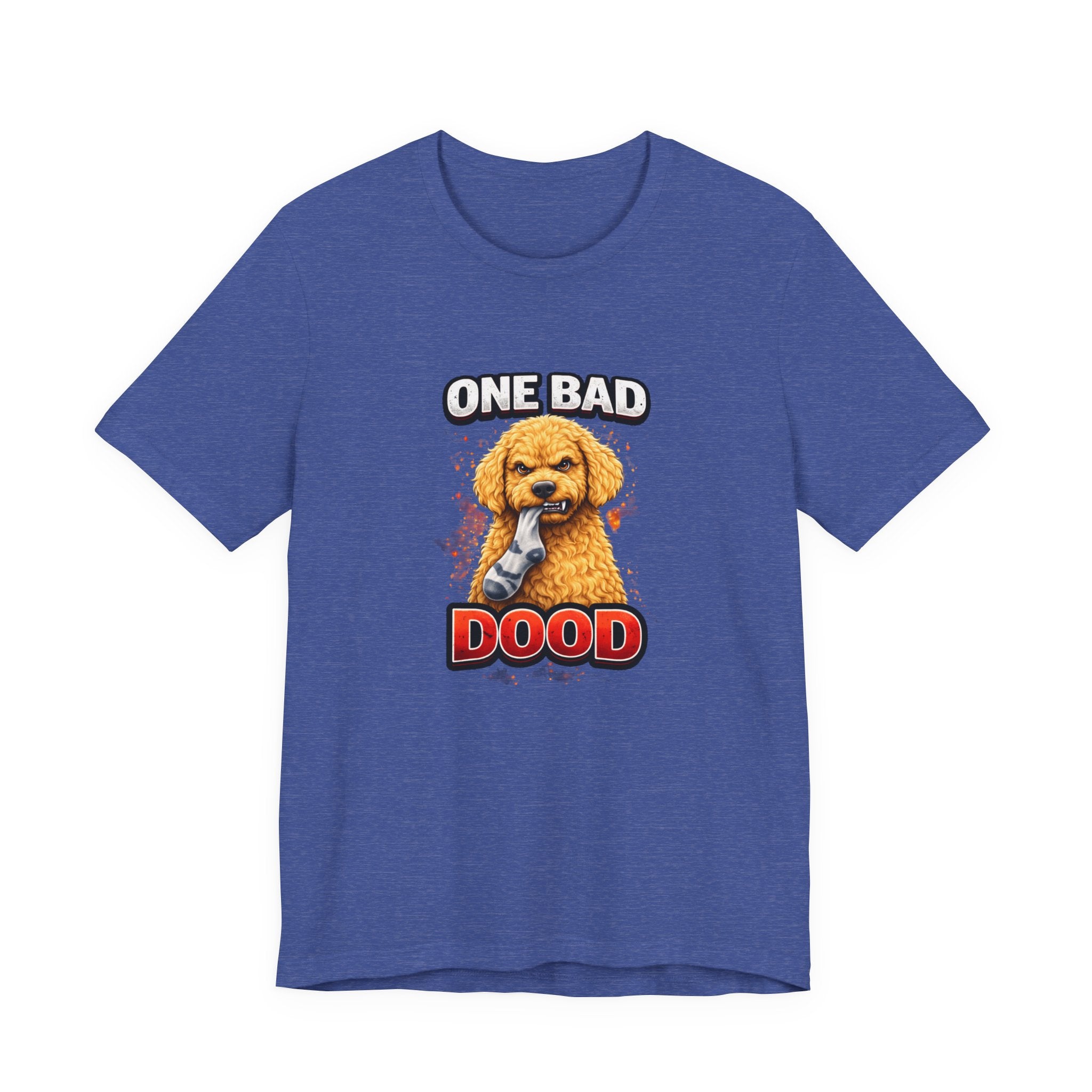 One Bad Dood Dog T-Shirt — Funny Golden Doodle Cartoon Tee for Dog Lovers