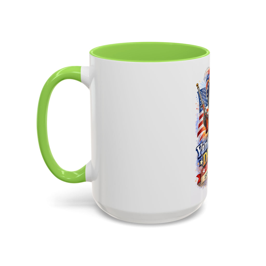 Fourth of July Yankee Doodle Dandy Mug — USA 250th Birthday Doodle Design (15oz)