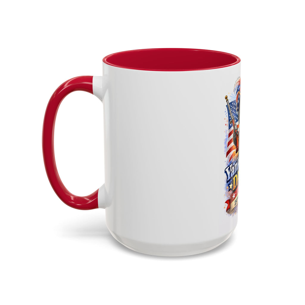 Fourth of July Yankee Doodle Dandy Mug — USA 250th Birthday Doodle Design (15oz)
