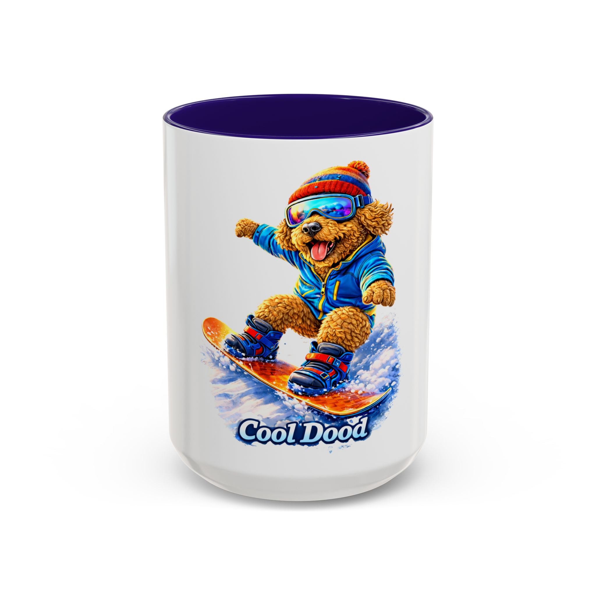 Cool Dood Snowboarding Golden Doodle Mug — (15oz)