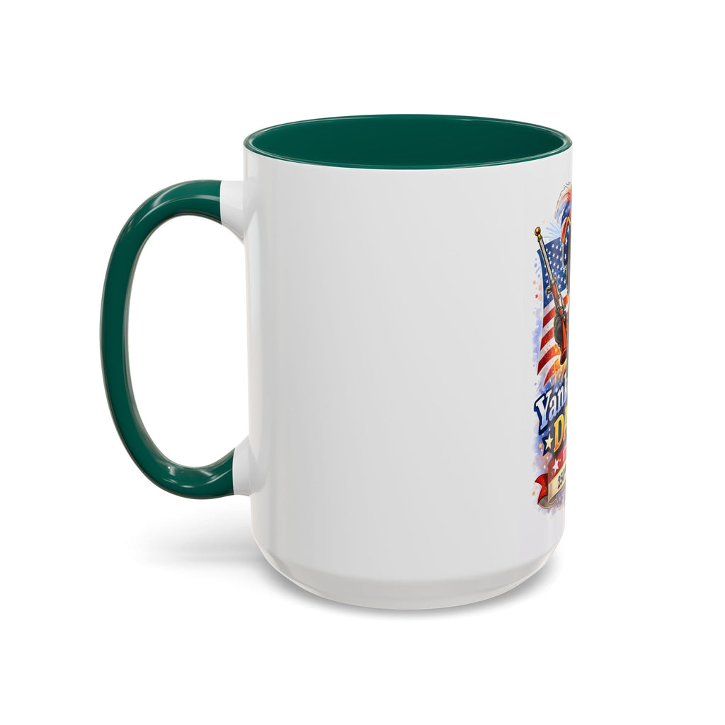Fourth of July Yankee Doodle Dandy Mug — USA 250th Birthday Doodle Design (15oz)