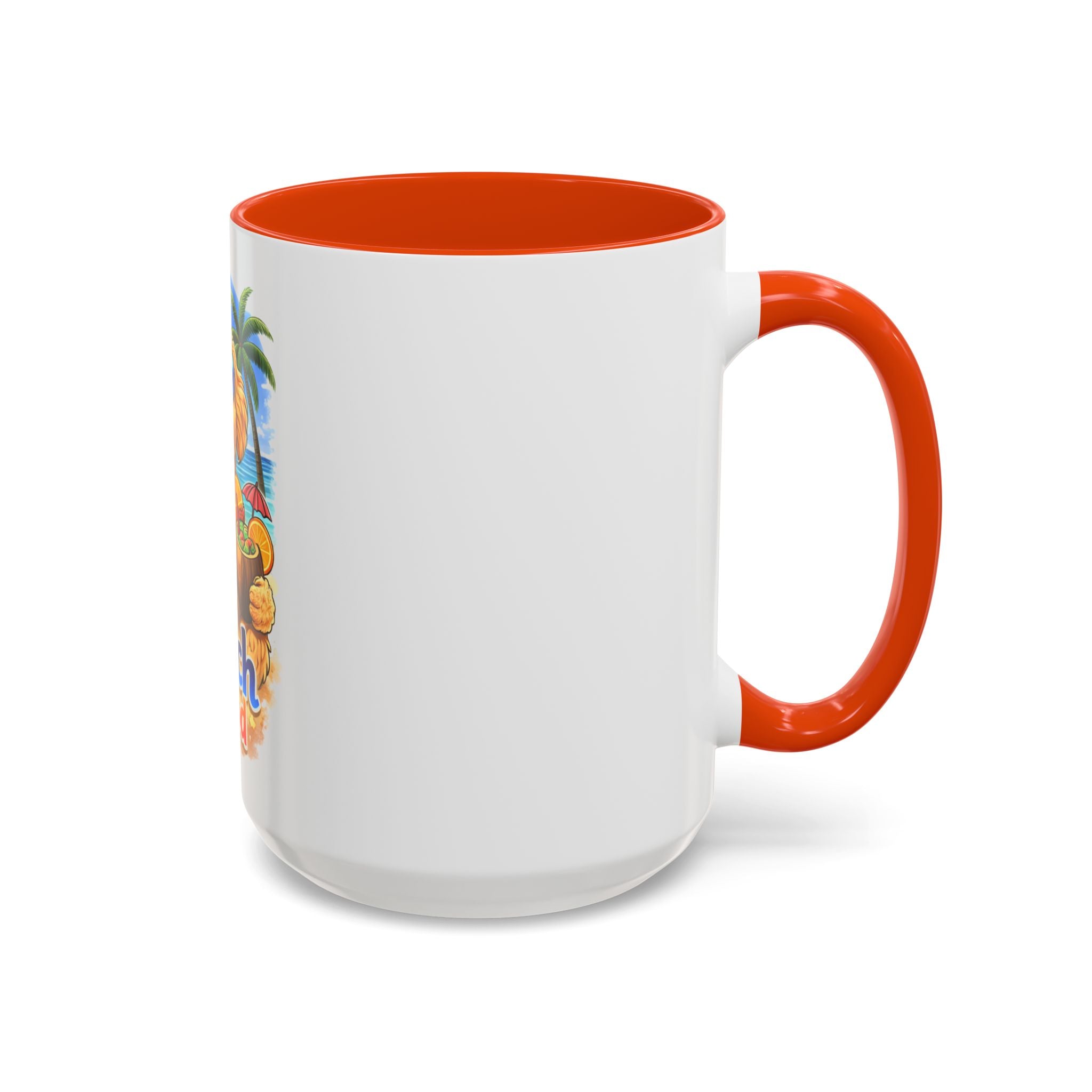 Beach Dood Dog Mug — Cute Golden Doodle with Sunglasses & Tropical Drink (15oz)