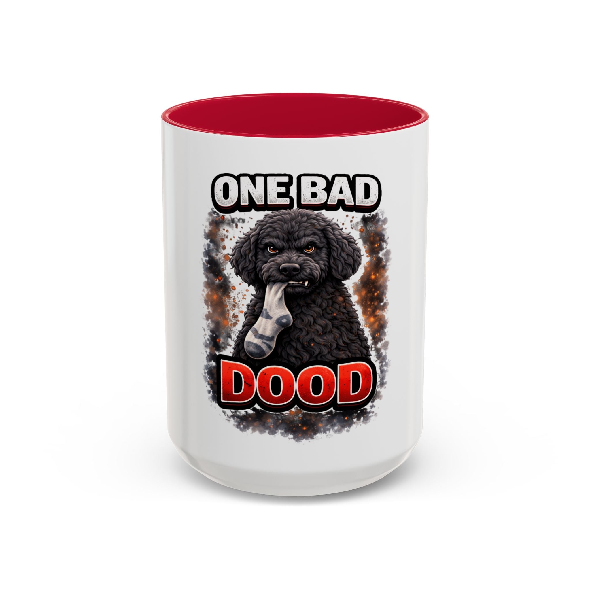 One Bad Dood Mug – Funny Black Golden Doodle  Coffee Cup (15oz)