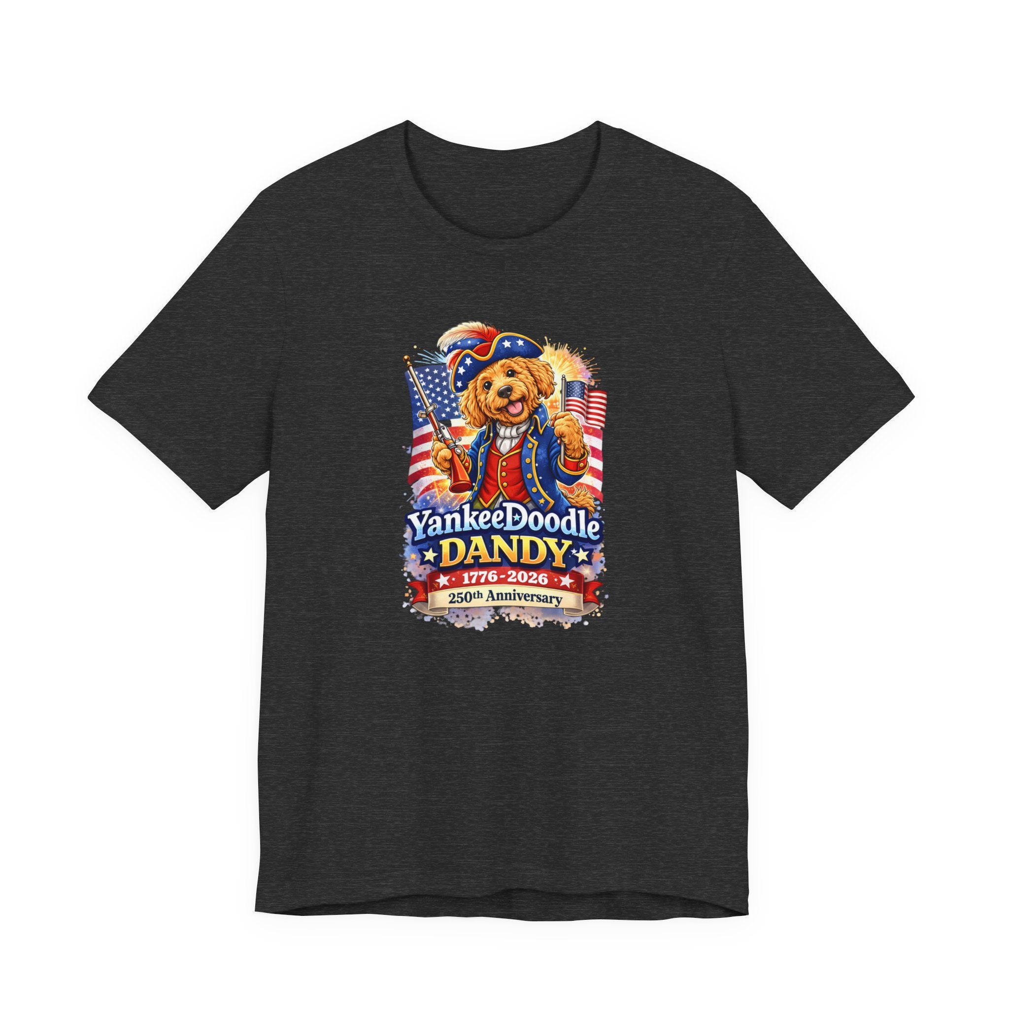 Golden Doodle 4th of July Tee — USA 250 Birthday Doodle Design
