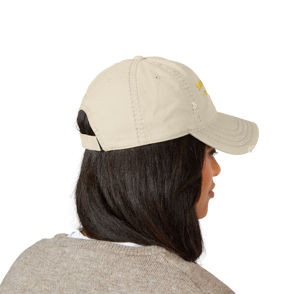 Distressed Embroidered Dad Hat - "Scooby Doodle Designs" Logo Cap