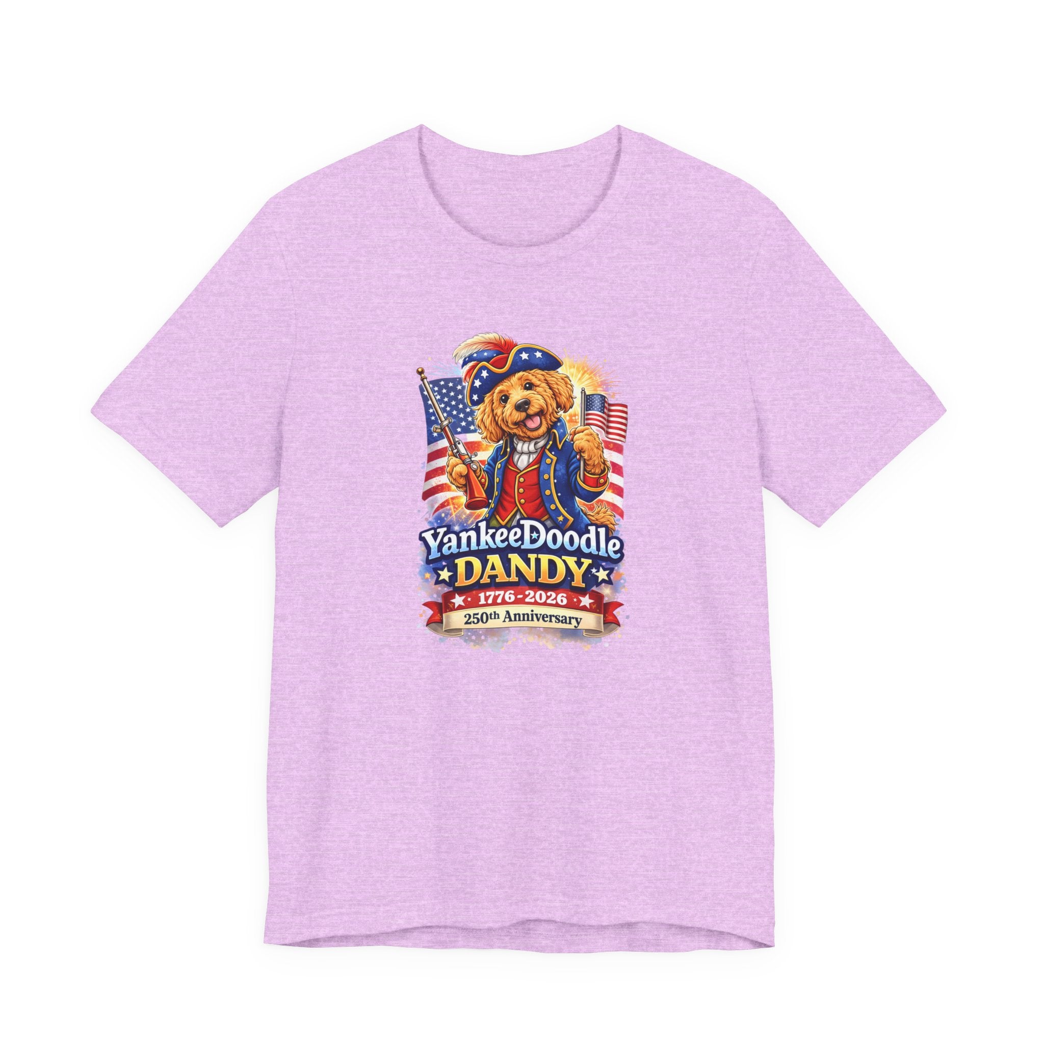 Golden Doodle 4th of July Tee — USA 250 Birthday Doodle Design