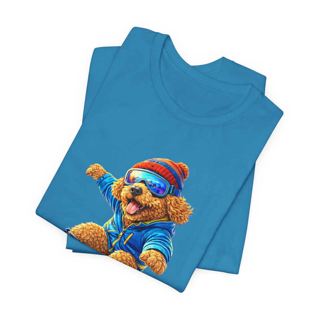 Cool Dood Snowboarding Golden Doodle T‑Shirt