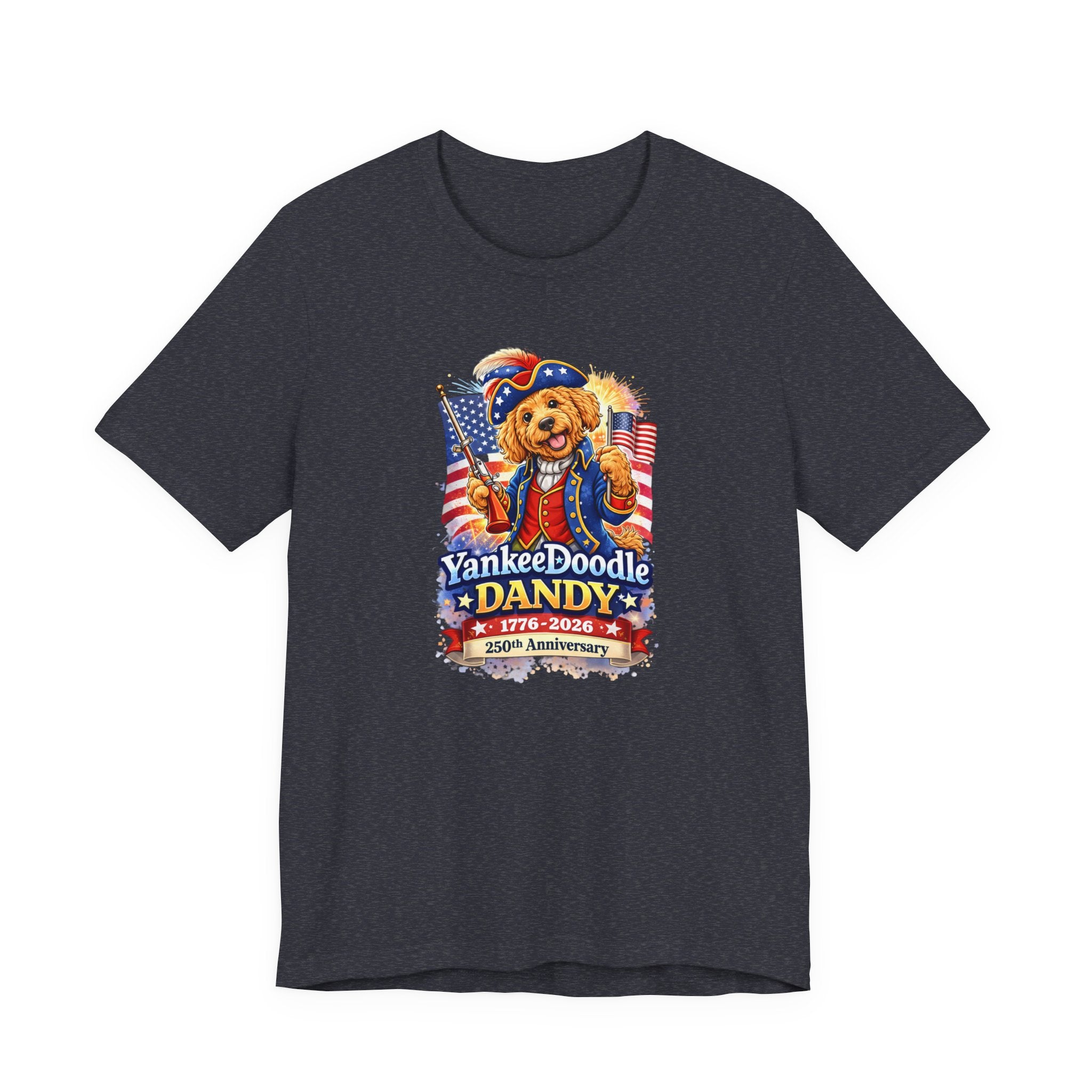 Golden Doodle 4th of July Tee — USA 250 Birthday Doodle Design