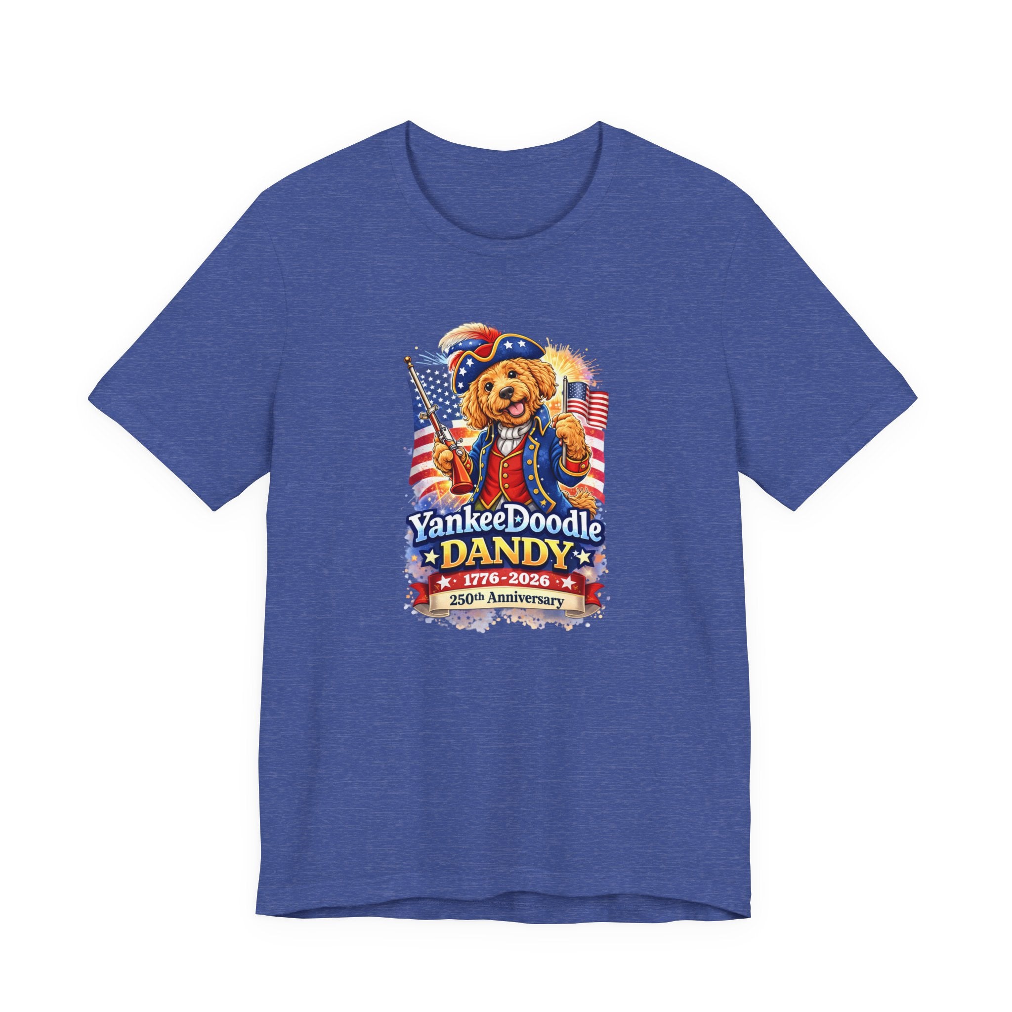 Golden Doodle 4th of July Tee — USA 250 Birthday Doodle Design