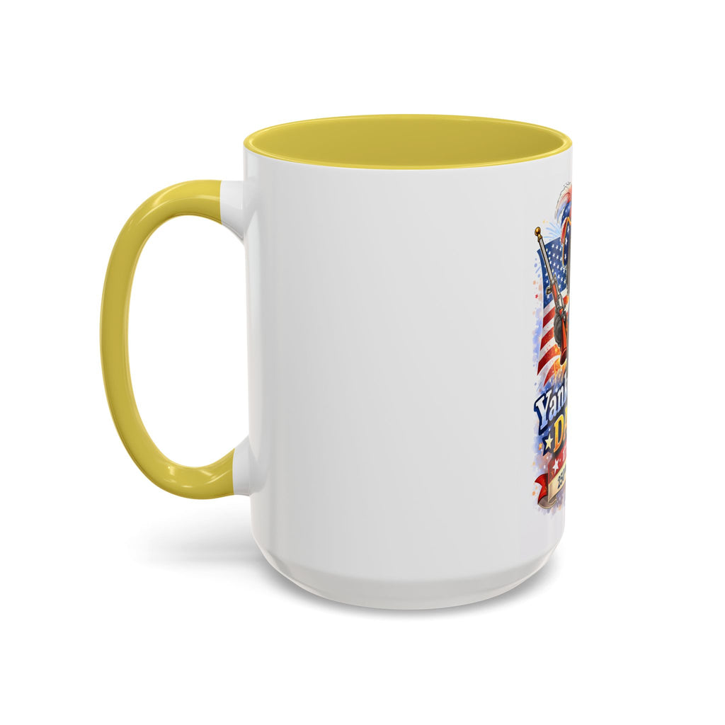 Fourth of July Yankee Doodle Dandy Mug — USA 250th Birthday Doodle Design (15oz)