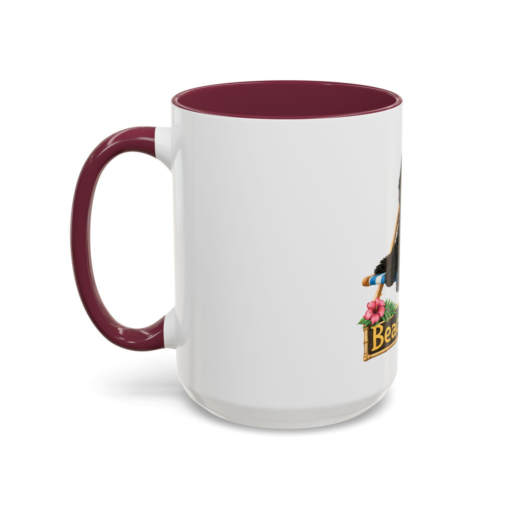 Beach Dood - Black Golden Doodle Beach Chair Mug - (15oz)