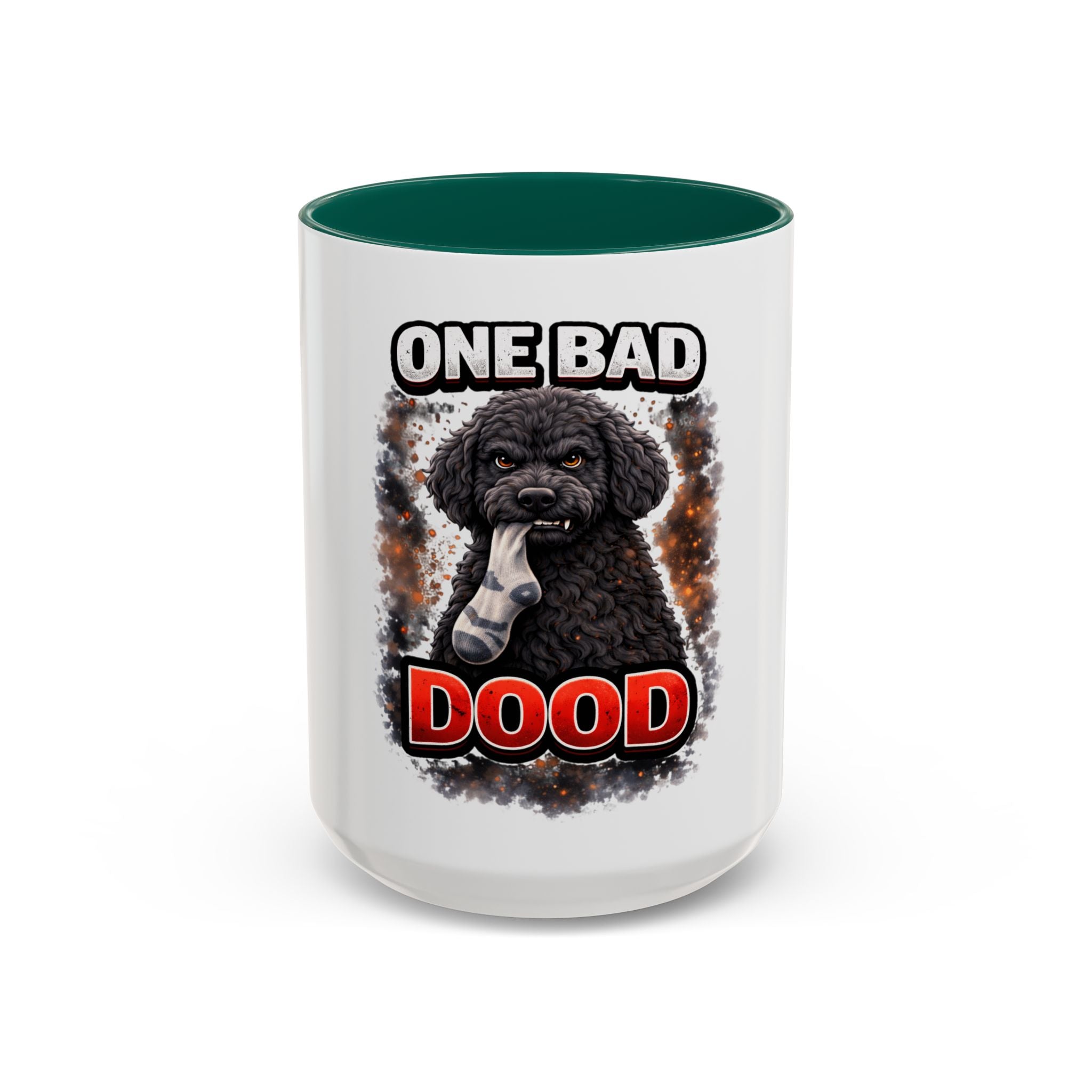 One Bad Dood Mug – Funny Black Golden Doodle  Coffee Cup (15oz)