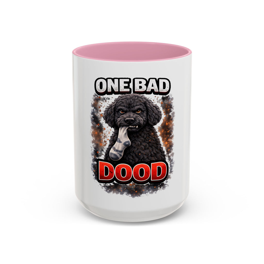 One Bad Dood Mug – Funny Black Golden Doodle  Coffee Cup (15oz)