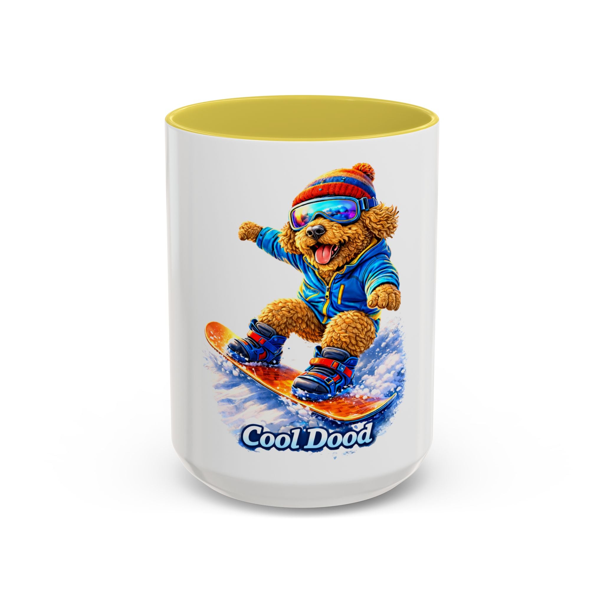 Cool Dood Snowboarding Golden Doodle Mug — (15oz)