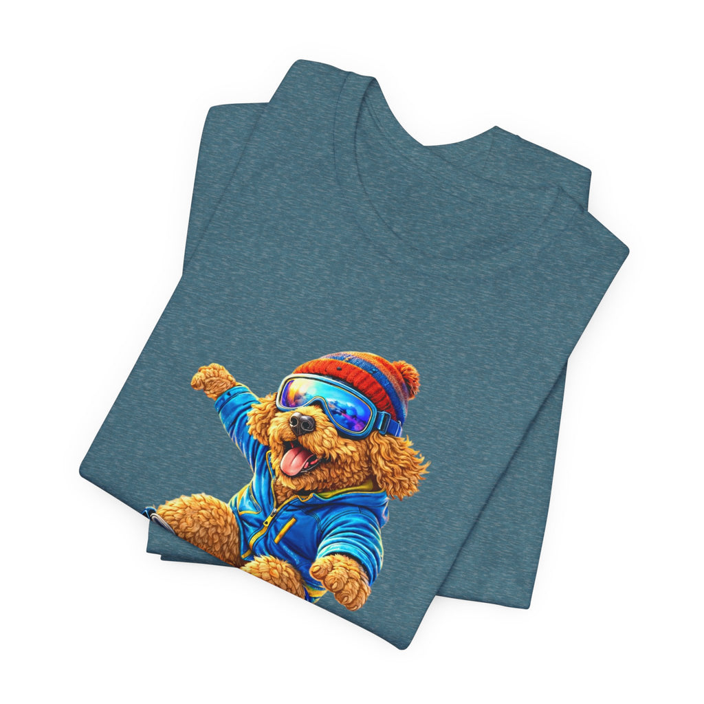 Cool Dood Snowboarding Golden Doodle T‑Shirt