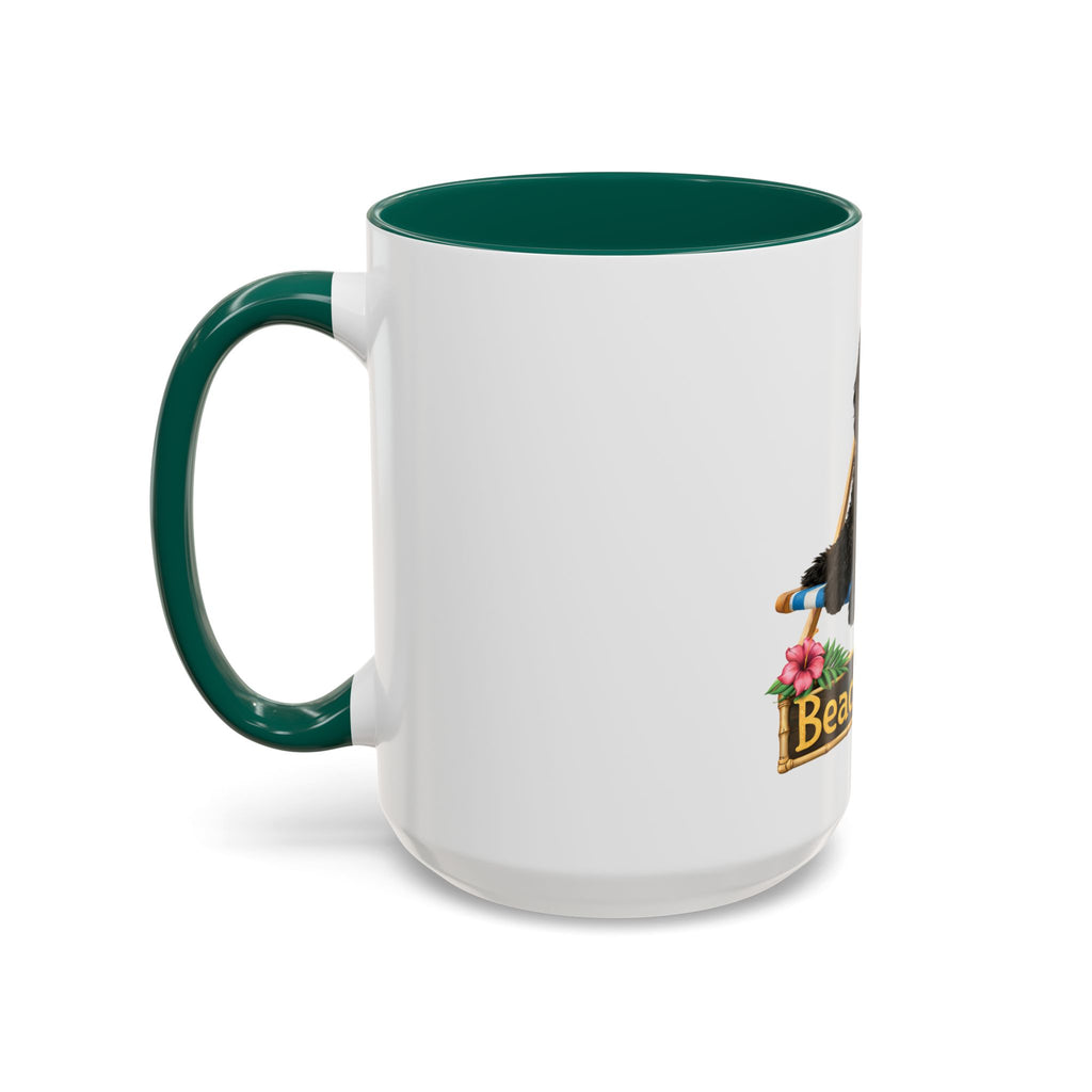 Beach Dood - Black Golden Doodle Beach Chair Mug - (15oz)