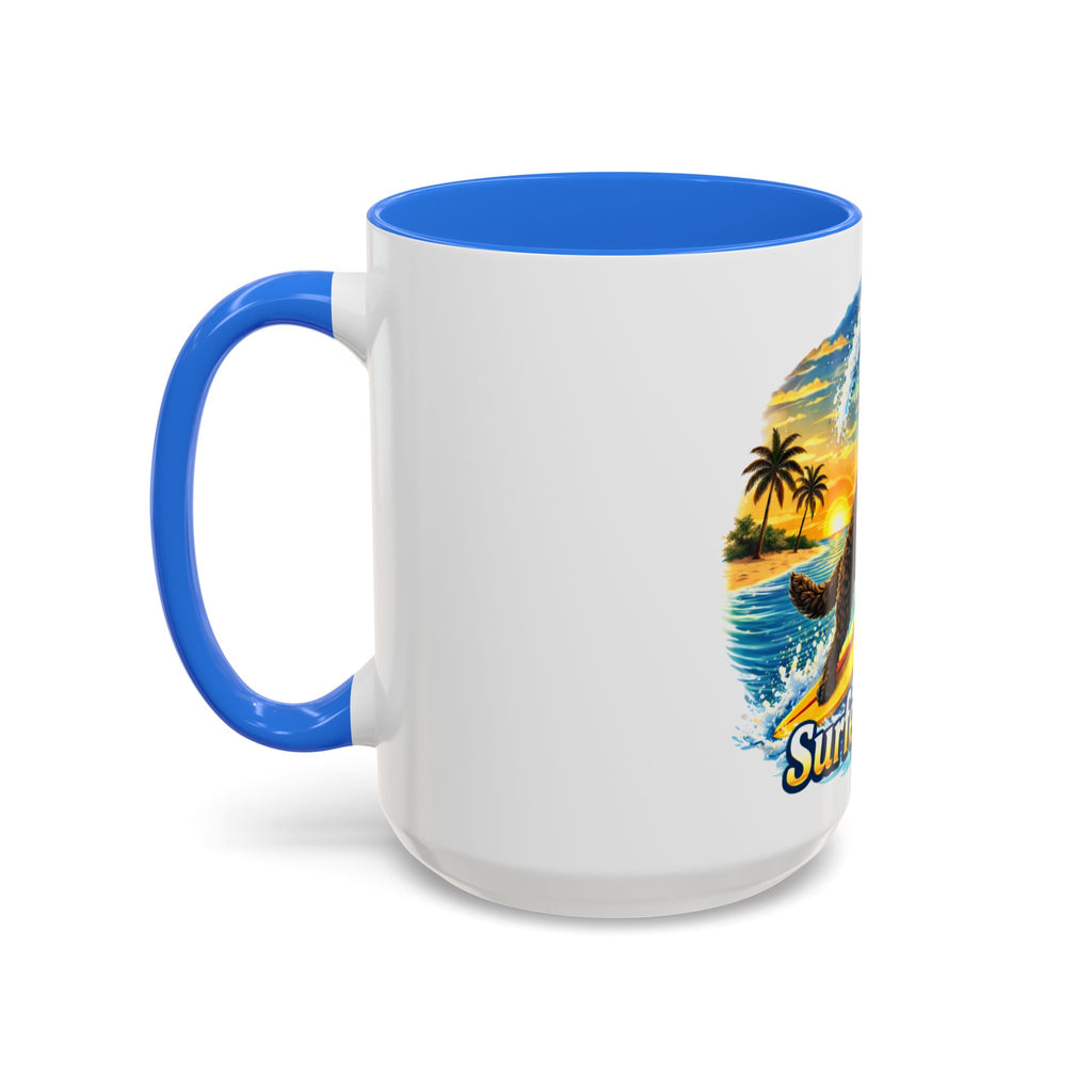 Surfer Dood Coffee Mug – Surfing Dog Graphic (15oz)