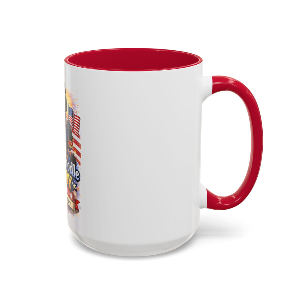 Fourth of July Yankee Doodle Dandy Mug — USA 250th Birthday Doodle Design (15oz)
