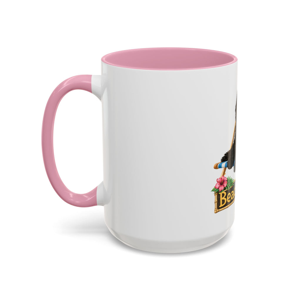 Beach Dood - Black Golden Doodle Beach Chair Mug - (15oz)