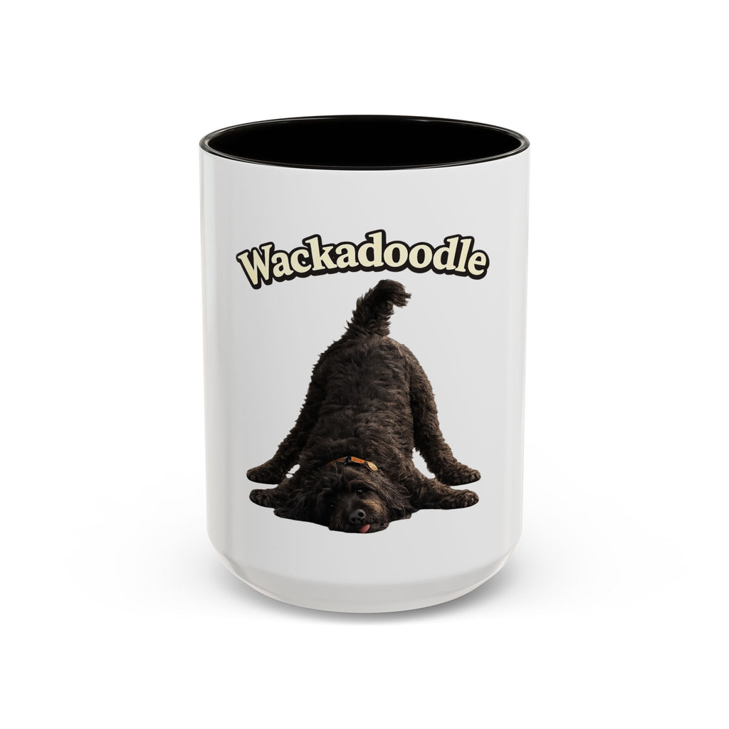 Wackadoodle Black Golden Doodle Mug (15 oz)- Funny Dog Lover Coffee Cup