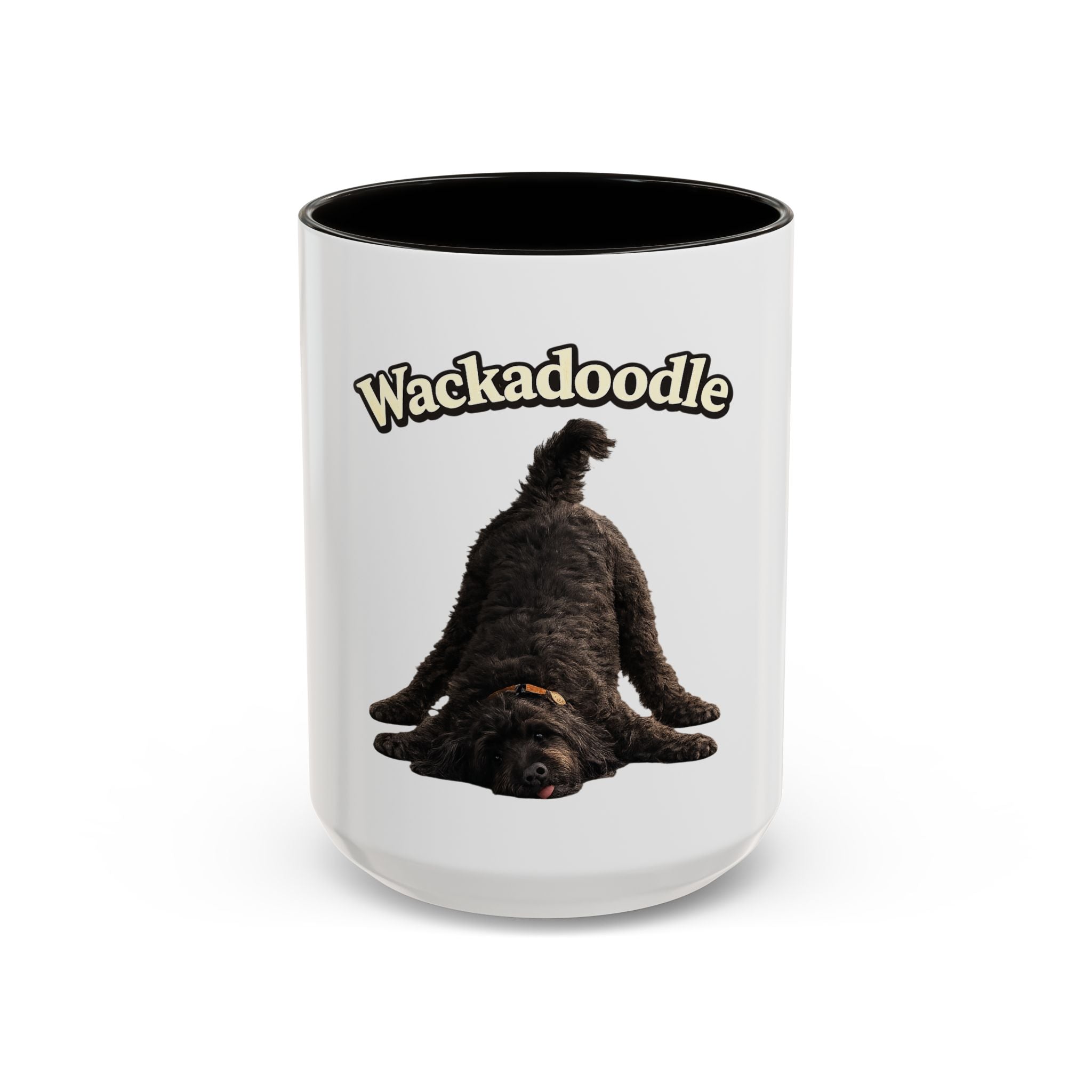 Wackadoodle Black Golden Doodle Mug (15 oz)- Funny Dog Lover Coffee Cup