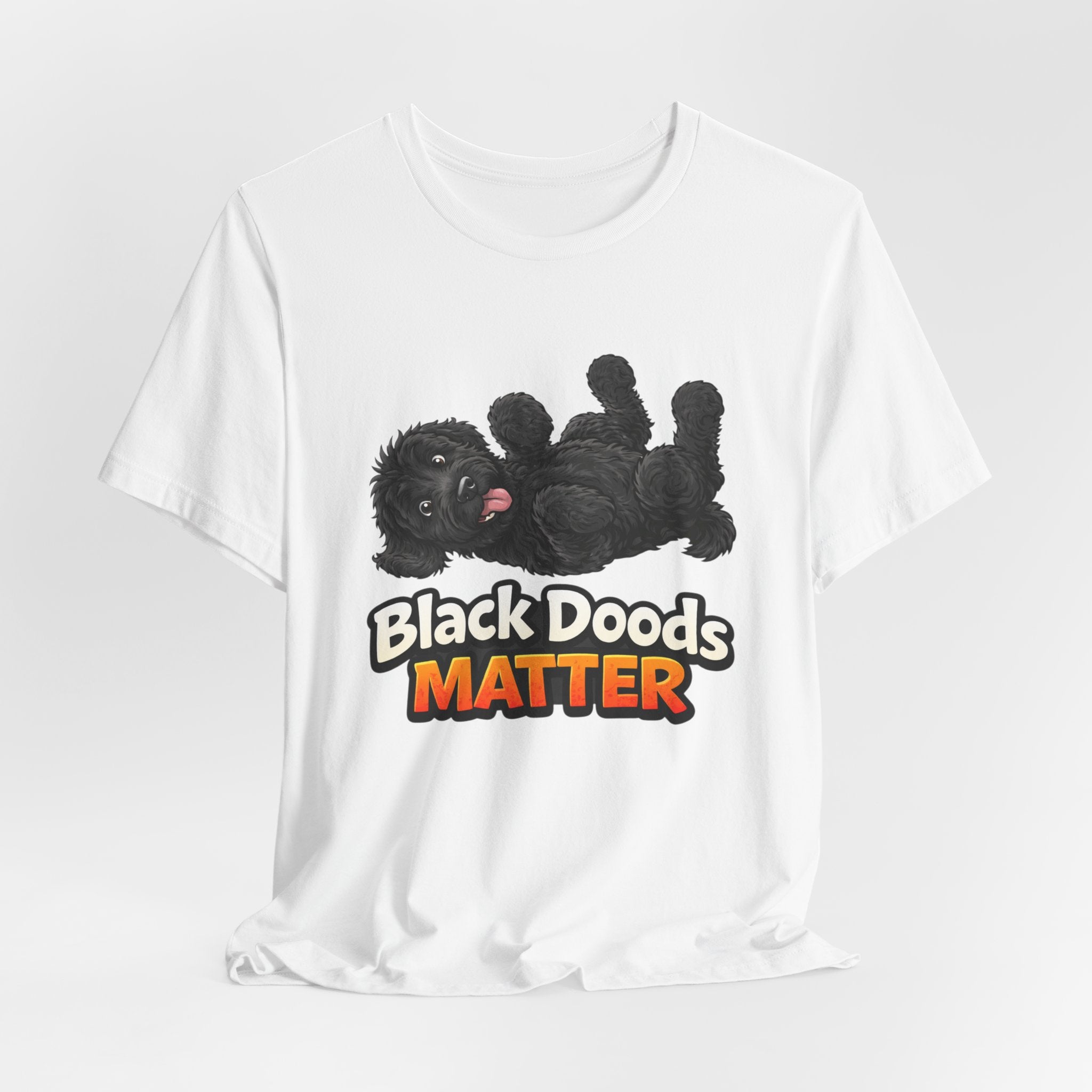Black Doods Matter T-Shirt — Cute Black Golden Doodle Dog Graphic Tee