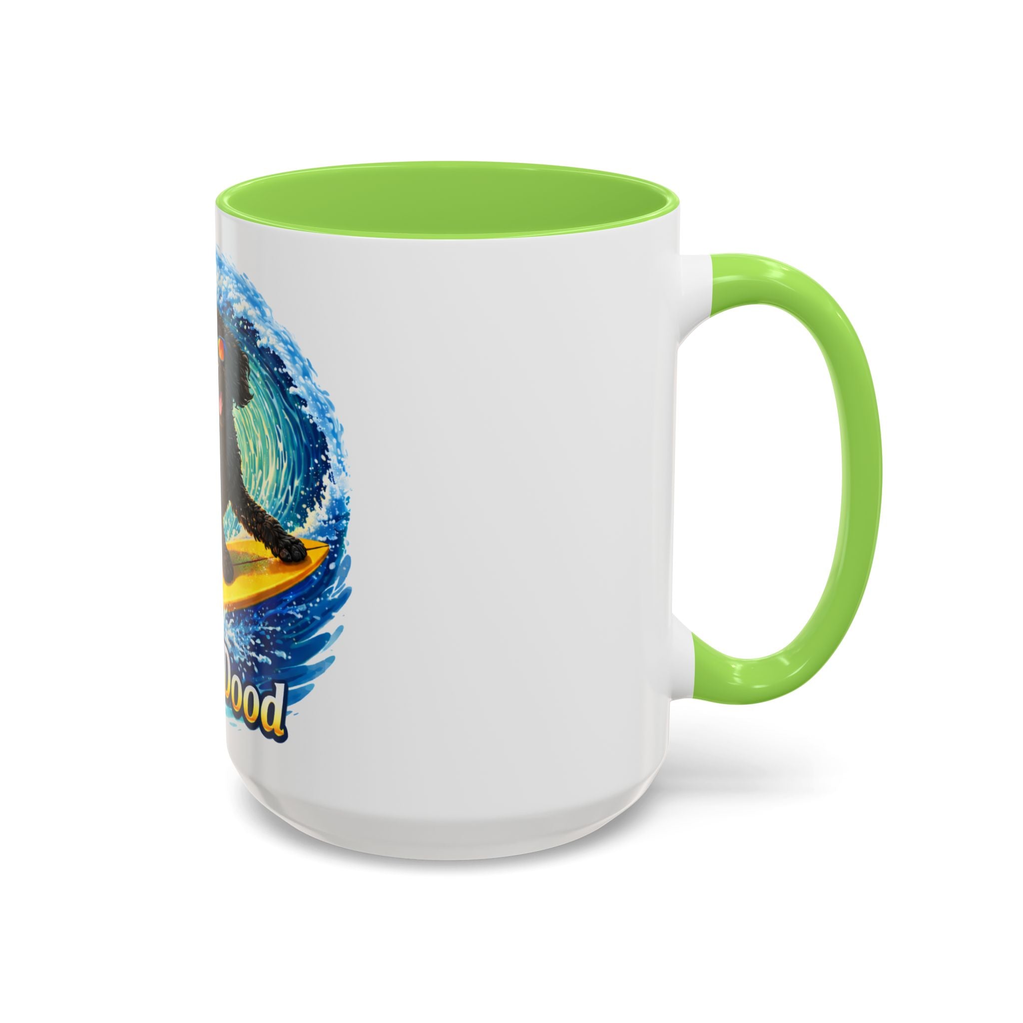 Surfer Dood Coffee Mug – Surfing Dog Graphic (15oz)
