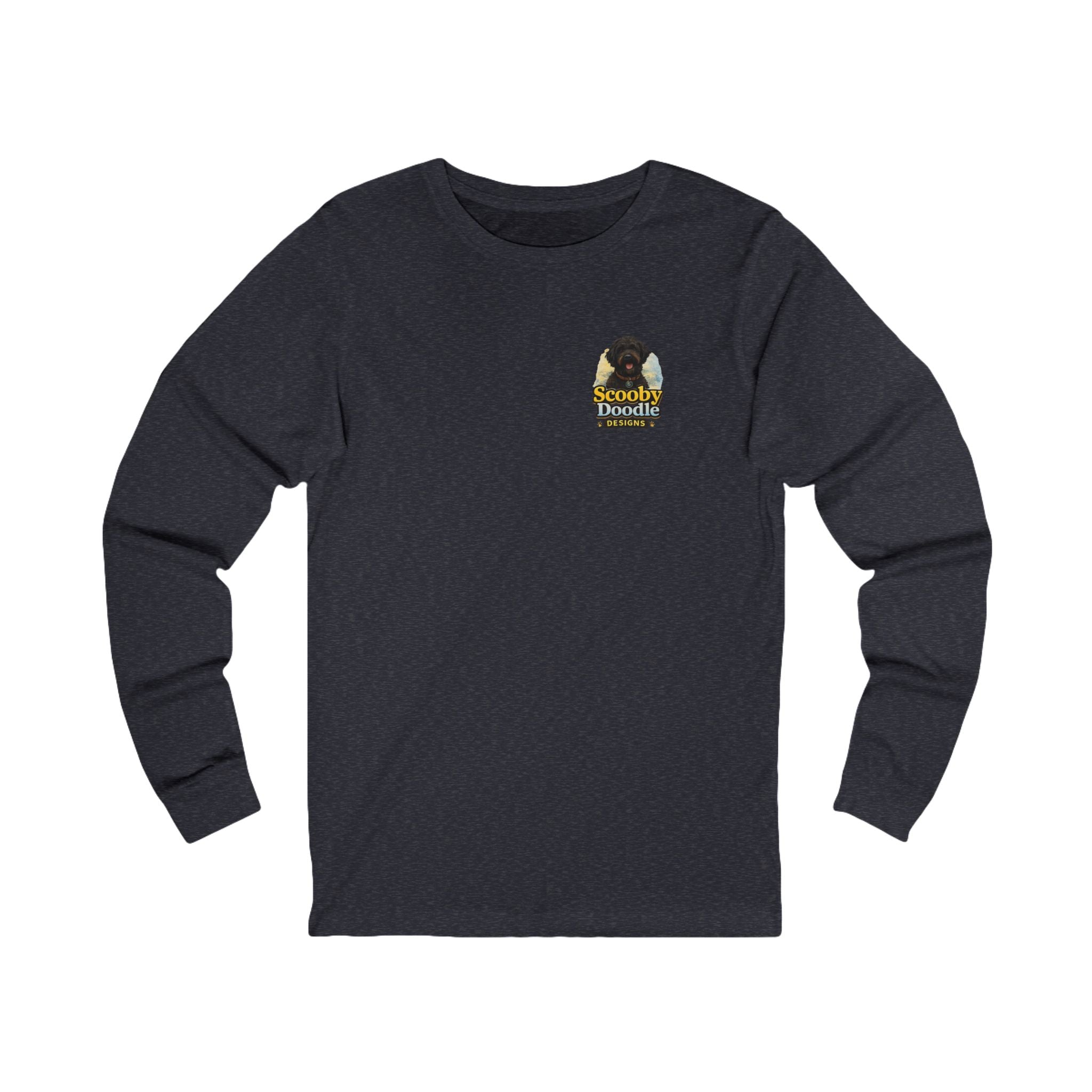 Golden Doodle Beach Tee — Dog on Striped Beach Chair