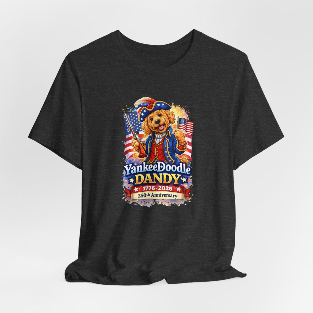 Golden Doodle 4th of July Tee — USA 250 Birthday Doodle Design