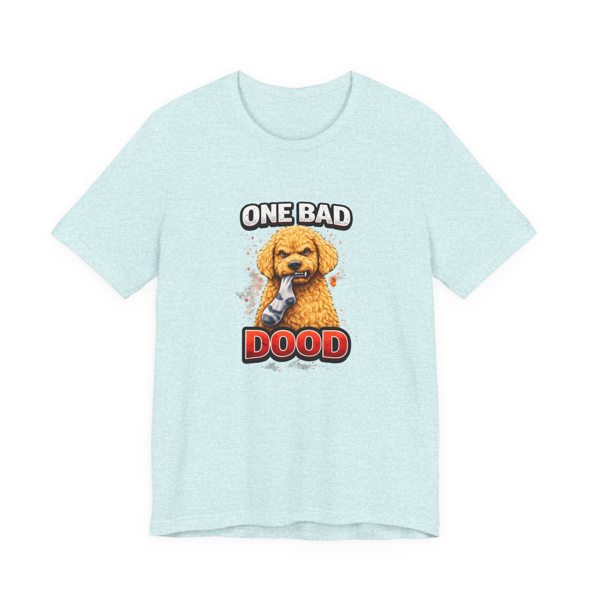 One Bad Dood Dog T-Shirt — Funny Golden Doodle Cartoon Tee for Dog Lovers