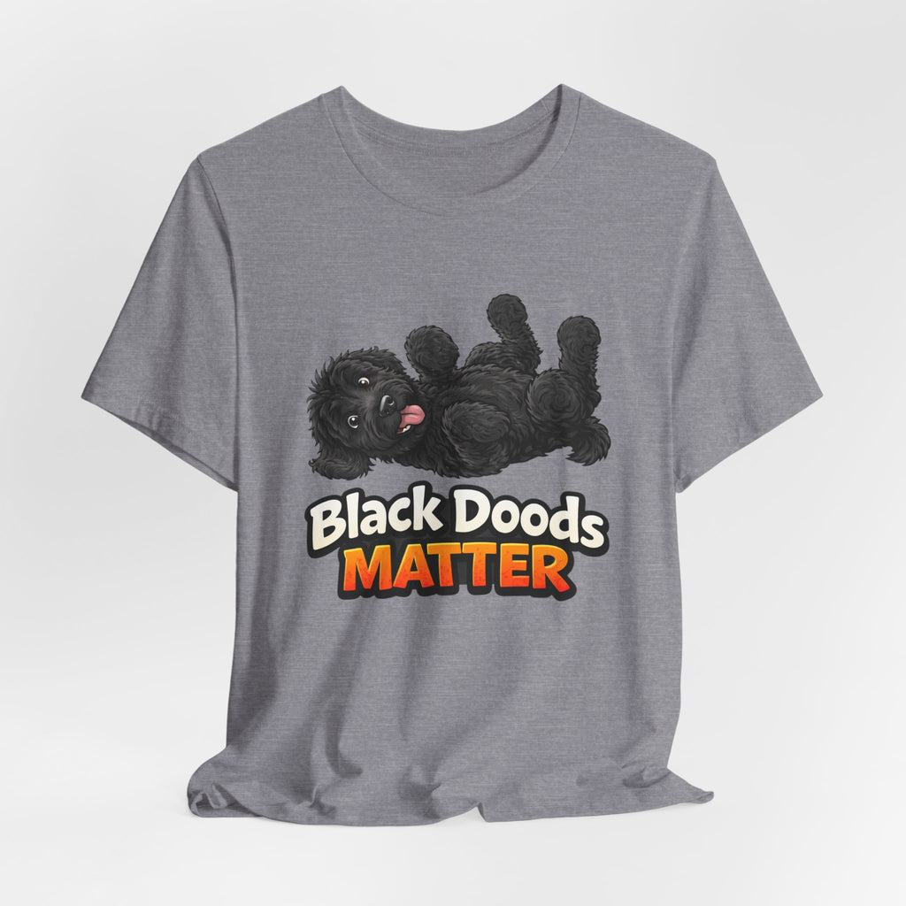 Black Doods Matter T-Shirt — Cute Black Golden Doodle Dog Graphic Tee