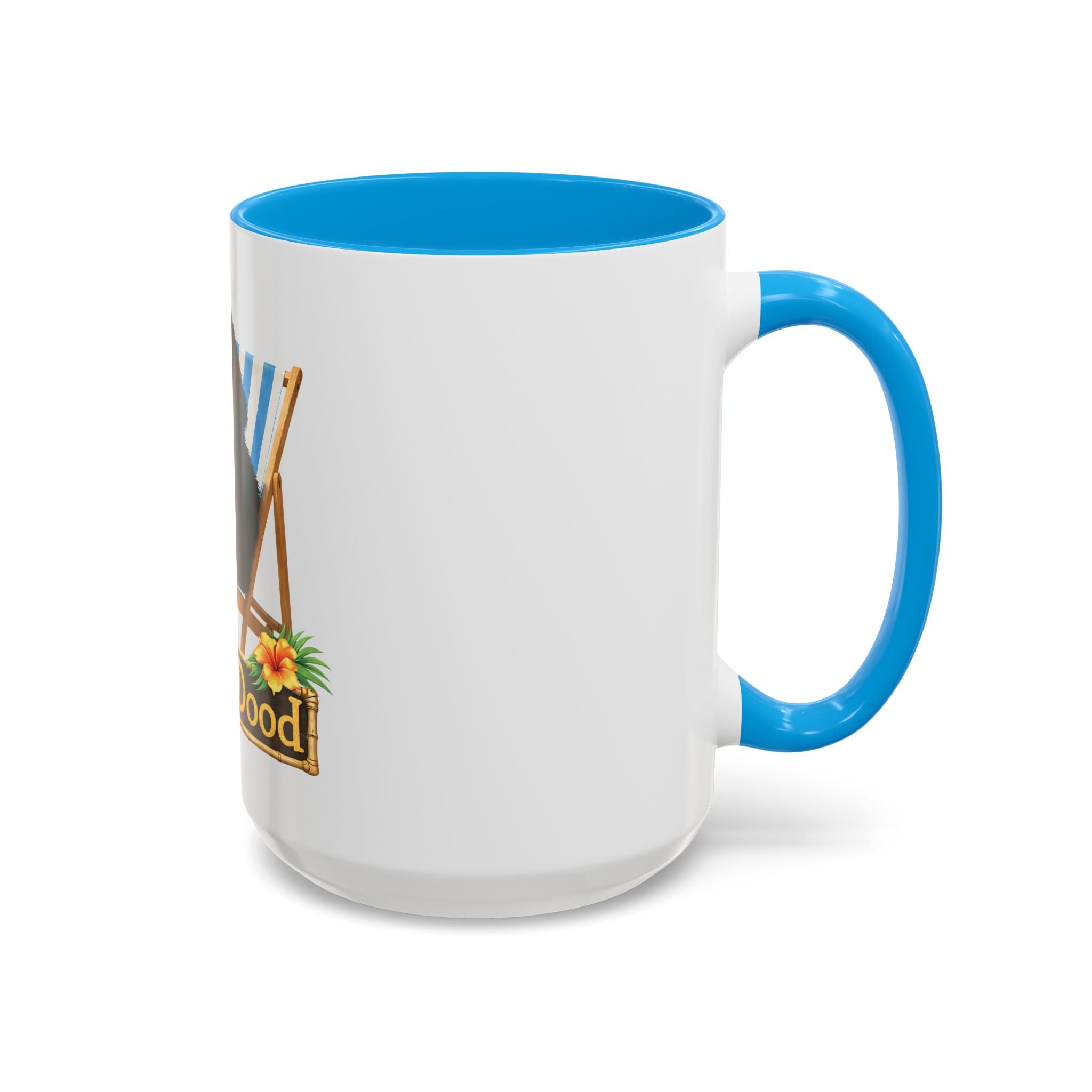 Beach Dood - Black Golden Doodle Beach Chair Mug - (15oz)