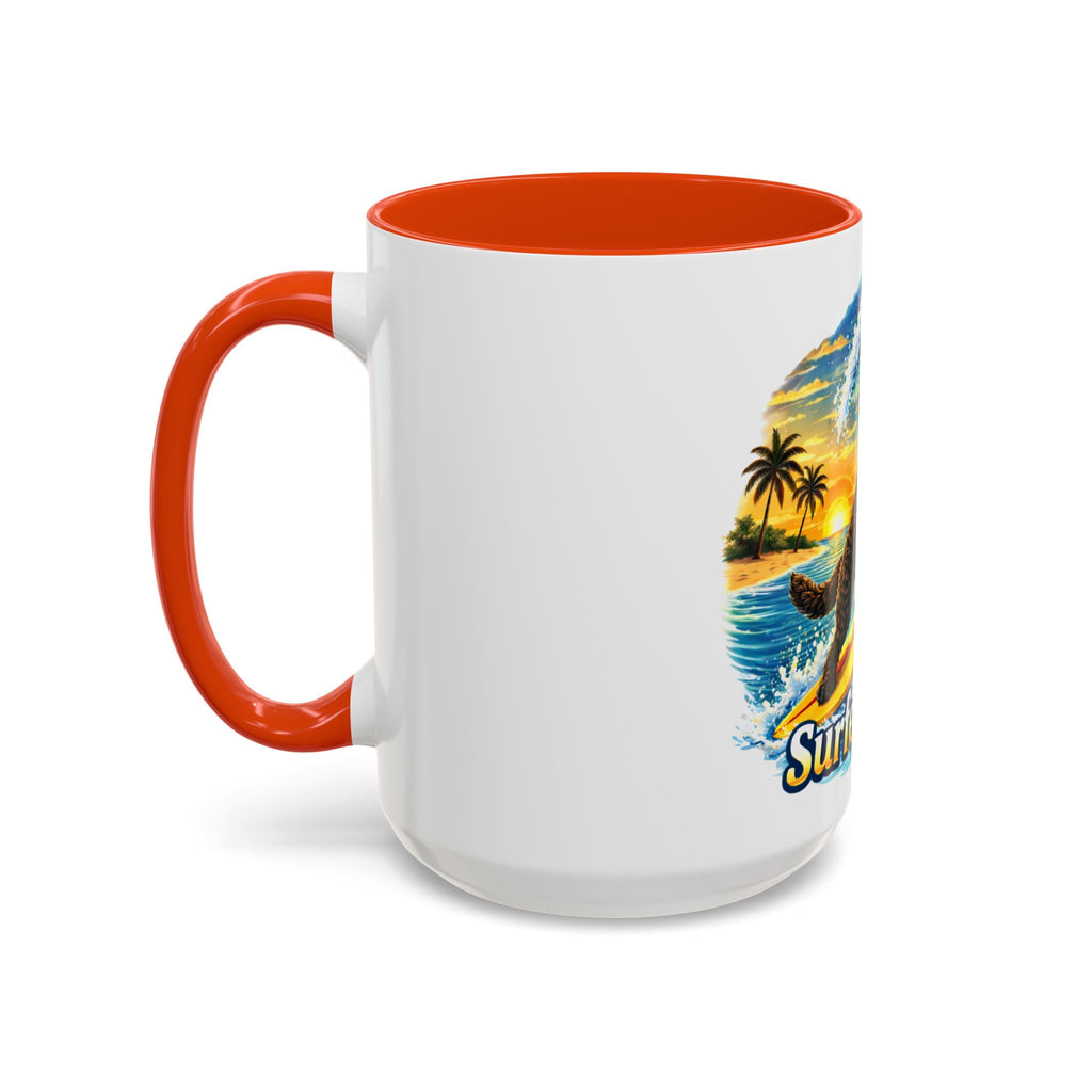 Surfer Dood Coffee Mug – Surfing Dog Graphic (15oz)