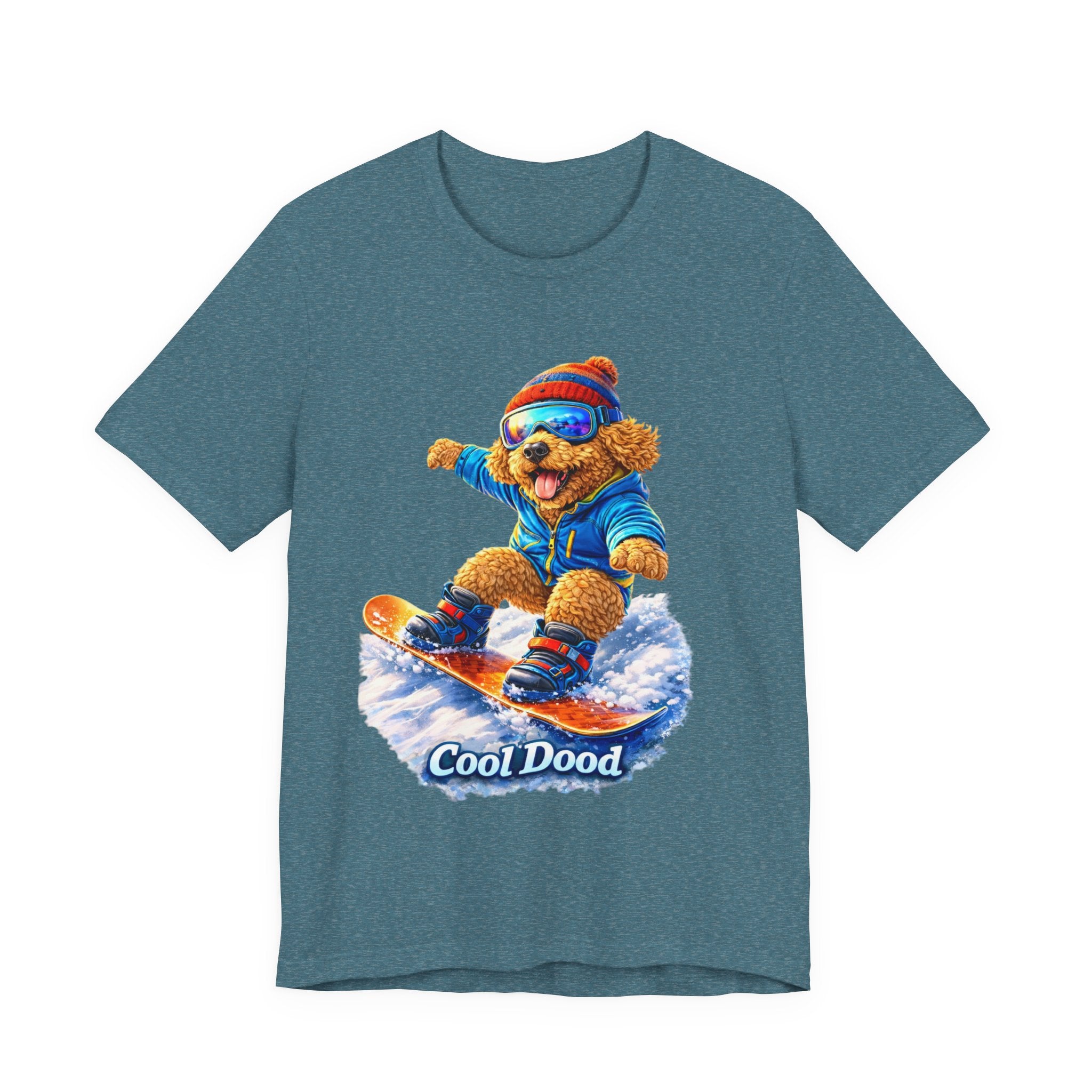 Cool Dood Snowboarding Golden Doodle T‑Shirt