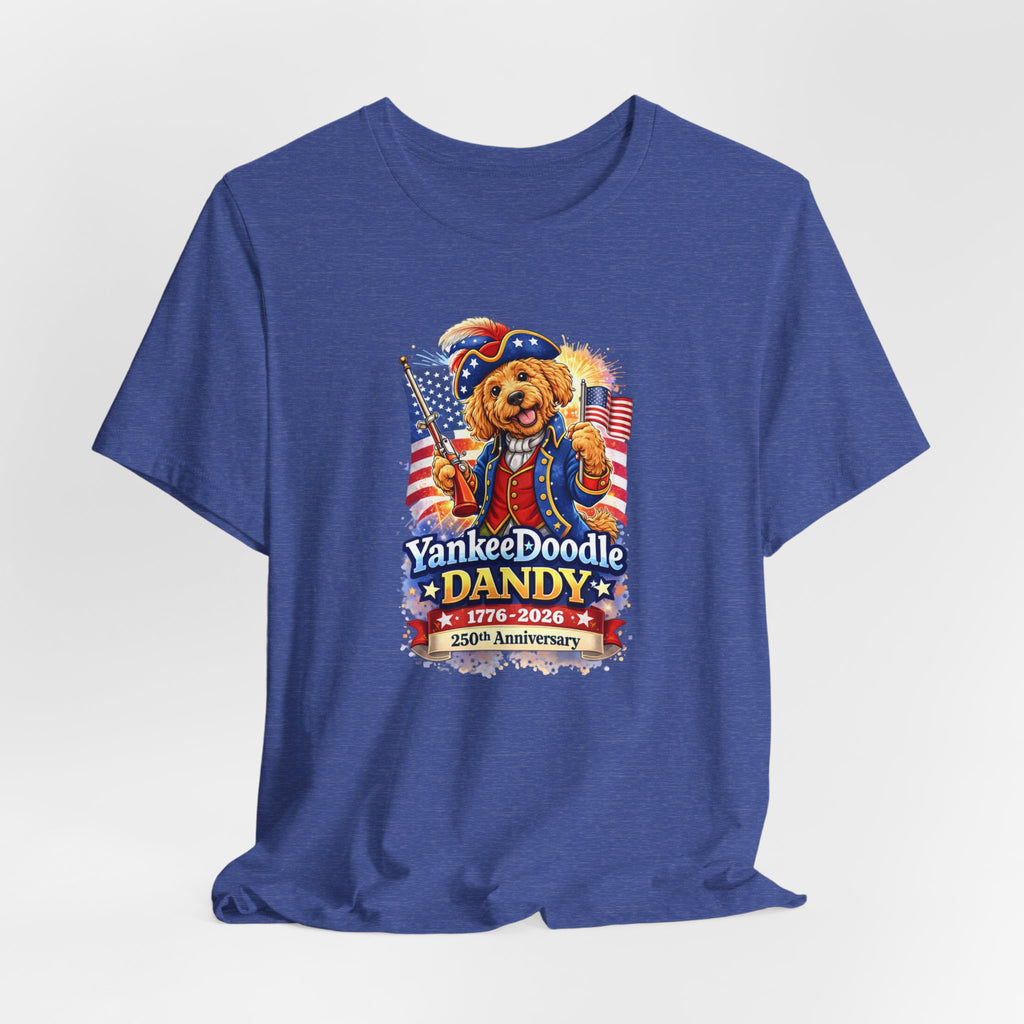 Golden Doodle 4th of July Tee — USA 250 Birthday Doodle Design