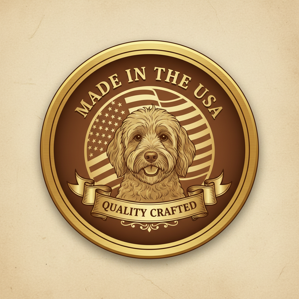 Made in the USA Badge with Doodle